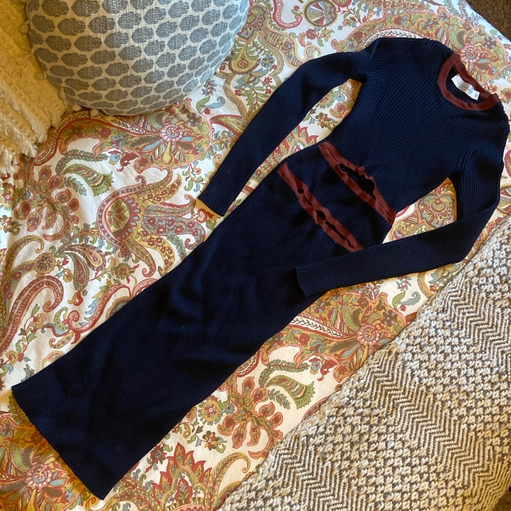 Victoria Beckham knitted cutout midi dress